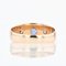 Sapphire Diamond 14 Karat Rose Gold Bangle Ring, 1900s 5