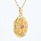 20th Century French Ruby Pearl 18 Karat Yellow Gold Medallion 6