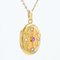 20th Century French Ruby Pearl 18 Karat Yellow Gold Medallion, Image 6