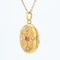 20th Century French Ruby Pearl 18 Karat Yellow Gold Medallion, Image 9