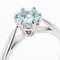 French Aquamarine 18 Karat White Gold Solitaire Ring, 1970s, Image 10