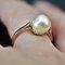 French Cultured Pearl 18 Karat White Gold Solitaire Ring, 1930s 15