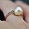 French Cultured Pearl 18 Karat White Gold Solitaire Ring, 1930s, Image 15