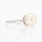 French Cultured Pearl 18 Karat White Gold Solitaire Ring, 1930s, Image 10