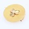 French Cultured Pearl 18 Karat Yellow Gold Clover Brooch, 1960s, Image 6