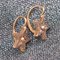 19th Century French Pearl 18 Karat Rose Gold Lever-Back Star Earrings, Set of 2, Image 9