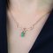 Modern Emerald 18 Karat Rose Gold Necklace 11