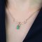 Modern Emerald 18 Karat Rose Gold Necklace, Image 11