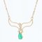 Modern Emerald 18 Karat Rose Gold Necklace 10