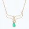 Modern Emerald 18 Karat Rose Gold Necklace, Image 10