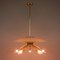 Lámpara colgante italiana de latón con cinco luces, años 50, Imagen 3