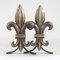 Morillos franceses Art Déco para chimenea de bronce, años 20. Juego de 2, Imagen 15