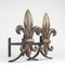 Chenets de Cheminée Art Déco Fleur de Lys en Bronze, France, 1920s, Set de 2 2