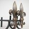 Art Deco Fleur de Lys Bronze Fireplace Andirons, France, 1920s, Set of 2 13