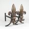 Morillos franceses Art Déco para chimenea de bronce, años 20. Juego de 2, Imagen 4