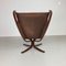 Vintage Leather Winged High Backed Falcon Chair by Sigurd Resell 2