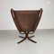Vintage Leather Winged High Backed Falcon Chair by Sigurd Resell, Image 2