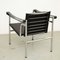 LC1 Black Leather Armchairs b Pierre Jeanneret Charlotte Perriand attributed to Le Corbusier, 1970s, Set of 4 12