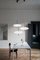 Modell 2065 Lampe mit weißem Diffusor und schwarzer Hardware von Gino Sarfatti für Astep 5