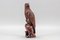 Sculpture Aigle Art Déco en Bois Sculpté avec Yeux en Verre, 1960s 7