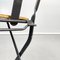 Modern Italian Wood and Black Iron Outdoor Chairs, 1990s, Set of 4 12