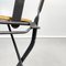 Modern Italian Wood and Black Iron Outdoor Chairs, 1990s, Set of 4, Image 12