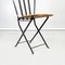 Modern Italian Wood and Black Iron Outdoor Chairs, 1990s, Set of 4 14