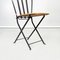 Modern Italian Wood and Black Iron Outdoor Chairs, 1990s, Set of 4, Image 14