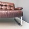 Modern Swedish Brown Steel Leather Sofa by Johann Bertil Häggström for Ikea, 1970s 10
