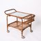 Bamboo, Rattan and Glass Serving Bar Cart, Italy, 1960s 2