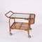 Bamboo, Rattan and Glass Serving Bar Cart, Italy, 1960s 11