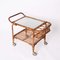 Bamboo, Rattan and Glass Serving Bar Cart, Italy, 1960s 7
