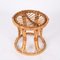 Mid-Century Modern Rattan and Bamboo Italian Round Stool, 1960s 9