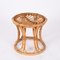 Mid-Century Modern Rattan and Bamboo Italian Round Stool, 1960s, Image 8