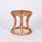 Mid-Century Modern Rattan and Bamboo Italian Round Stool, 1960s 2