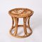 Mid-Century Modern Rattan and Bamboo Italian Round Stool, 1960s, Image 13