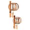 Rattan Lantern Sconces attributed to Louis Sognot, 1960s, Set of 2 1