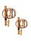 Rattan Lantern Sconces attributed to Louis Sognot, 1960s, Set of 2 15