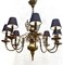 Art Deco Chandelier in Brass, 1930 8