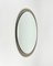 Mid-Century Italian Oval Wall Mirror from Metalvetro Galvorame, 1970s 11