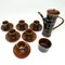 Tiger Coffee by A. Sadulski for Mirostowice Pottery, Polska, 1960s, Set of 14, Image 11