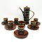 Tiger Kaffee von A. Sadulski für Mirostowice Pottery, Polska, 1960er, 14er Set 4