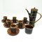 Tiger Coffee by A. Sadulski for Mirostowice Pottery, Polska, 1960s, Set of 14 8