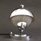 Vintage French Chrome and Glass Table Lamp in the Style of Jacques Adnet, 1930s 4