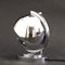 Vintage French Chrome and Glass Table Lamp in the Style of Jacques Adnet, 1930s 6