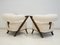Italian White Tub Armchairs, 1960s, Set of 2 8