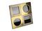 Nickel Plated Metal, Brass & Brown Velvet Picture Frame, 1970s, Image 1