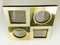 Nickel Plated Metal, Brass & Brown Velvet Picture Frame, 1970s, Image 2