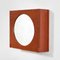 Wandcontainer mit Holzstruktur und rundem Spiegel, 1950er, Ico & Luisa Parisi zugeschrieben 2