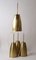 Brass Cone Suspension Light, 1950s 8
